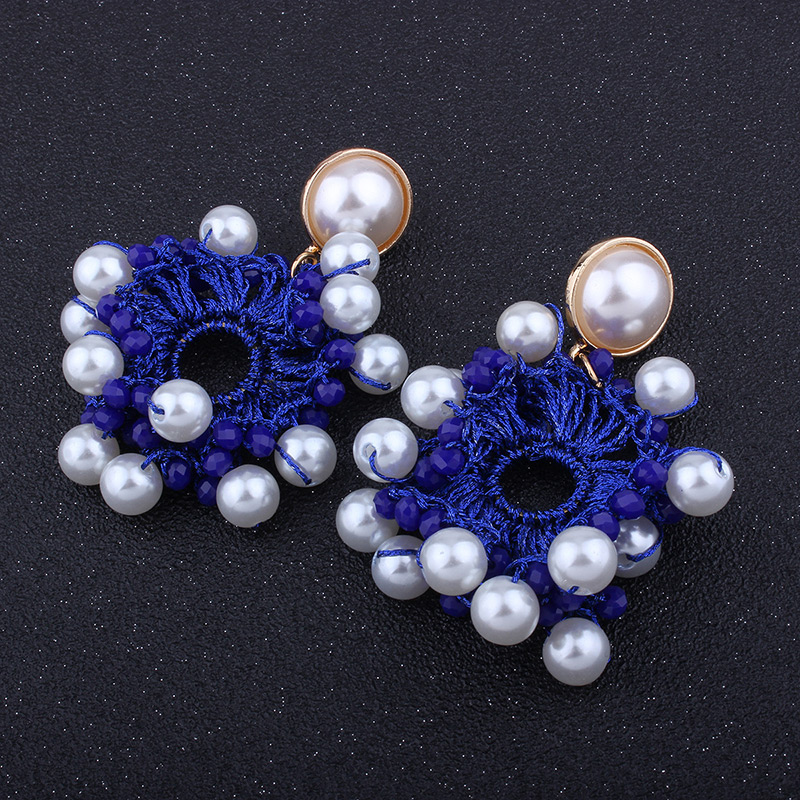 Fashion White Hollow Out Decorated Earrings,Drop Earrings