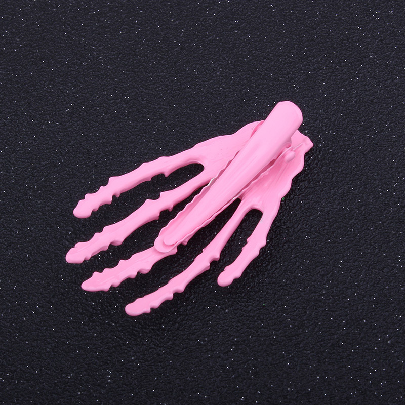 Personality Red Hand Bone Shape Decorated Hair Clip,Hairpins