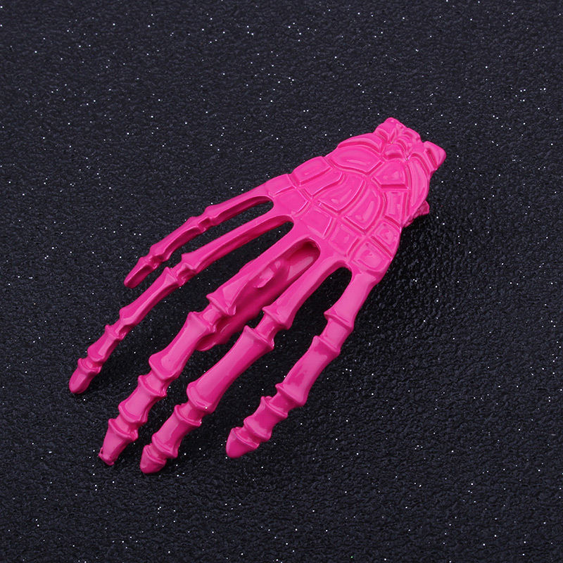Personality Plum-red Hand Bone Shape Decorated Hair Clip,Hairpins