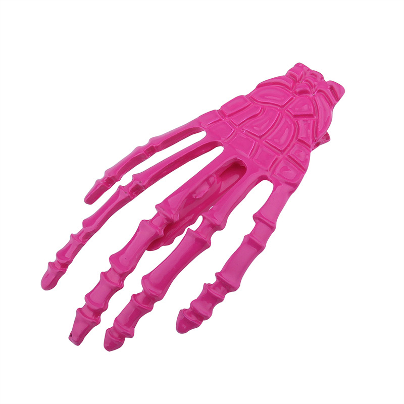 Personality Pink Hand Bone Shape Decorated Hair Clip,Hairpins