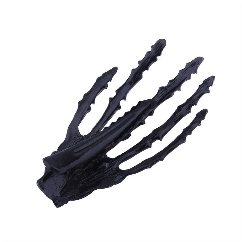 Personality Black Hand Bone Shape Decorated Hair Clip,Hairpins