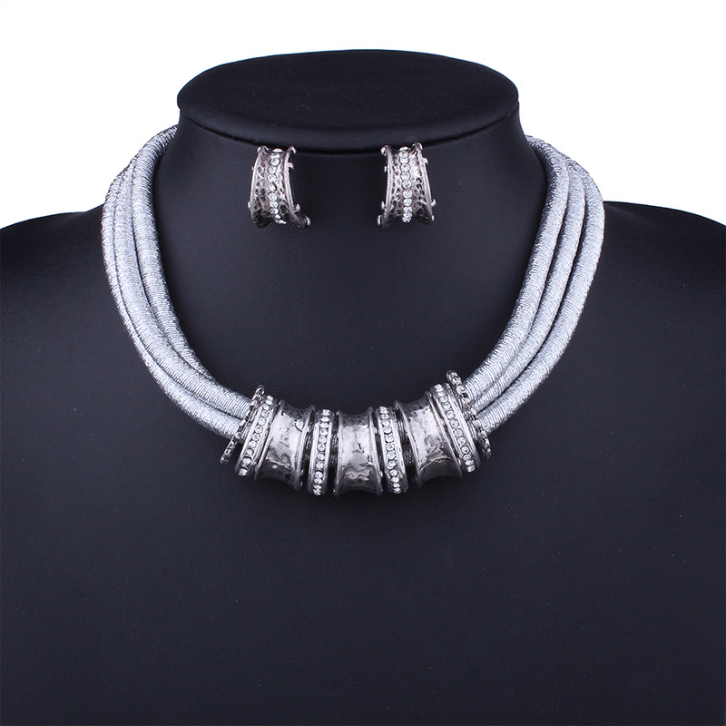 Fashion Silver Color Pure Color Decorated Jewelry Set,Jewelry Sets