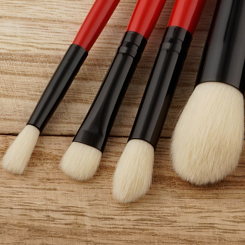 Fashion Red Pure Color Decorated Makeup Brush( 6 Pcs ),Beauty tools
