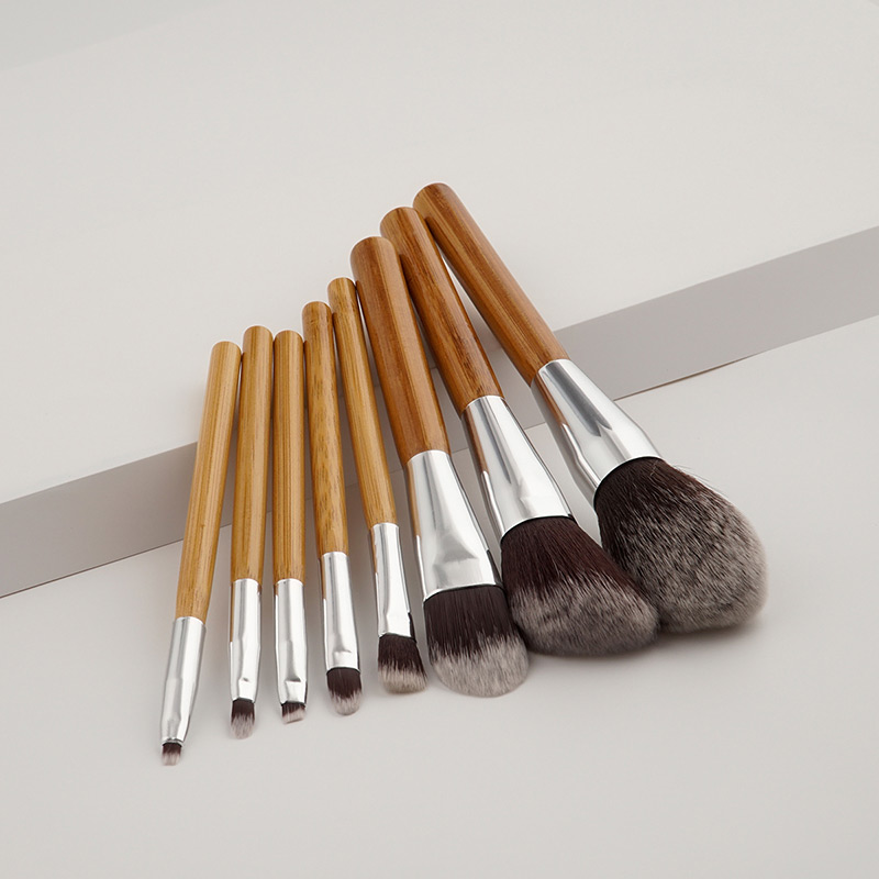 Fashion Brown Pure Color Decorated Makeup Brush ( 8 Pcs ),Beauty tools