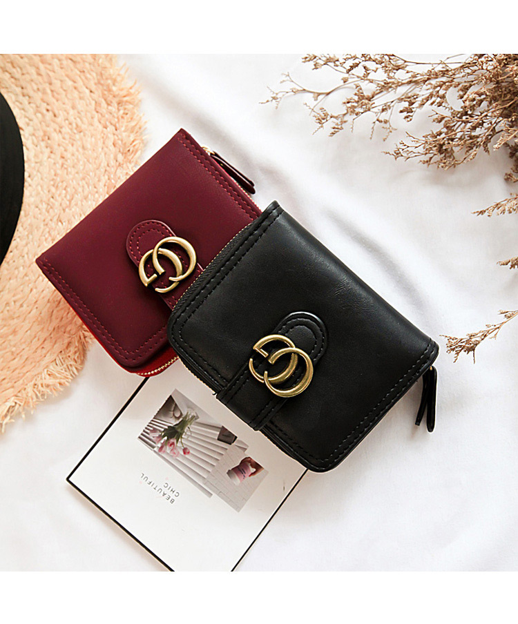 Fashion Black Pure Color Decorated Wallet,Wallet