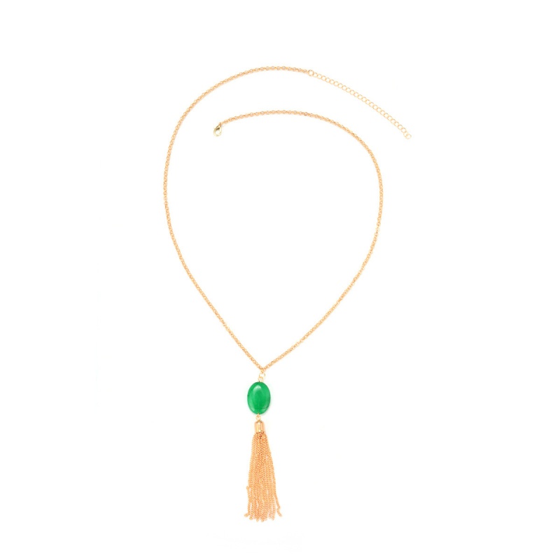Fashion Gold Color Long Tassel Decorated Simple Necklace,Multi Strand Necklaces