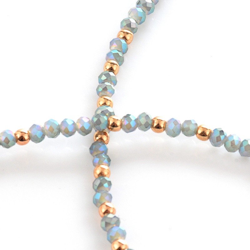 Fashion Blue Beads Decorated Pure Color Choker,Beaded Necklaces
