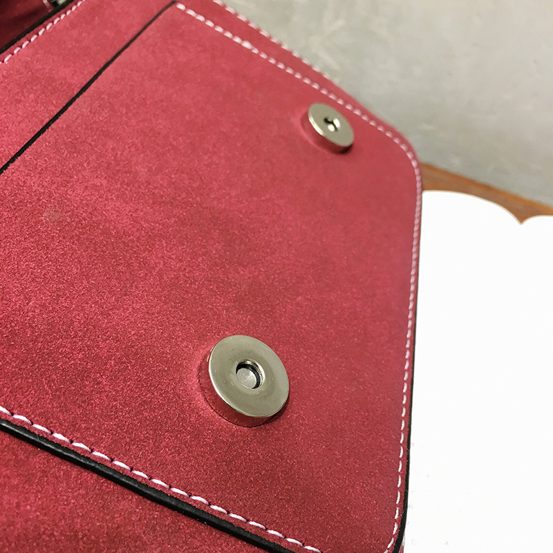 Vintage Brown Double Belt Buckle Decorated Bag,Handbags