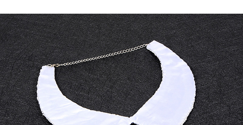 Fashion White Pure Color Decorated Choker,Thin Scaves