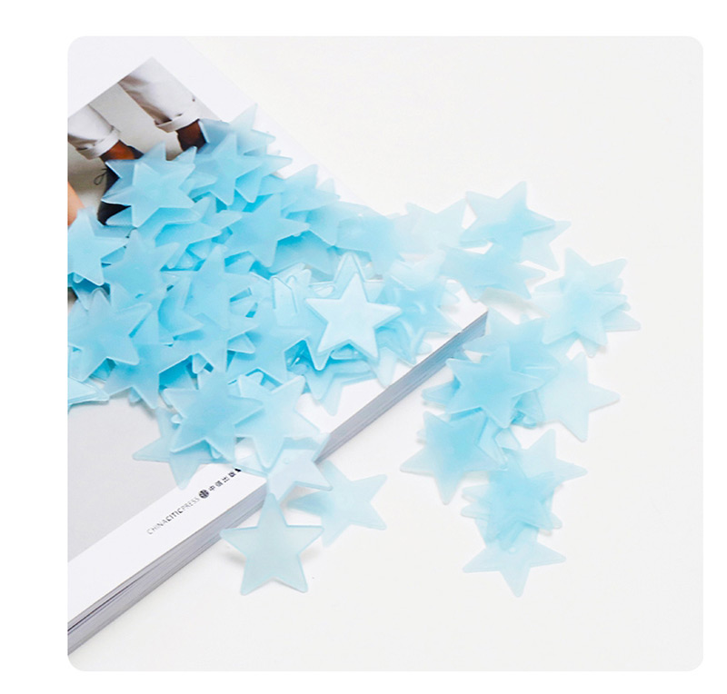 Fashion Blue Star Shape Decorated Wall Sticker (100 Pcs),Household goods