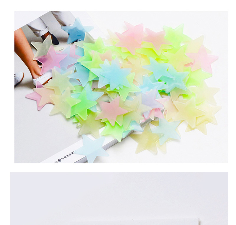 Fashion Multi-color Star Shape Decorated Wall Sticker (100 Pcs),Household goods
