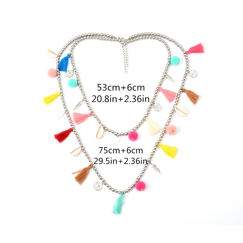 Fashion Multi-color Tassel Decorated Necklace,Thin Scaves