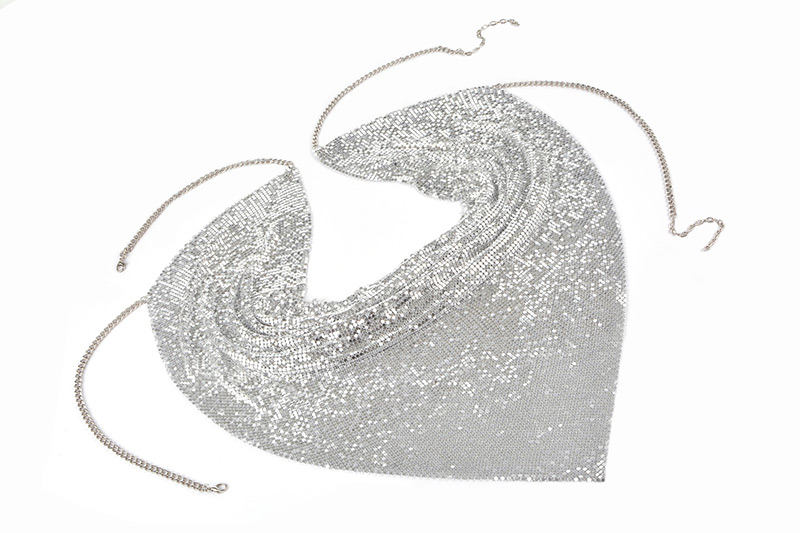 Fashion Silver Color Sequins Decorated Body Chain,Body Piercing Jewelry