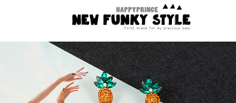 Fashion Green Pineapple Shape Decorated Earrings,Drop Earrings