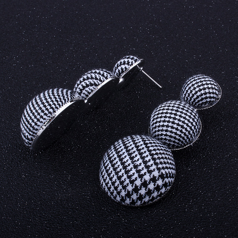 Fashion Black+white Round Ball Shape Decorated Simple Earrings,Drop Earrings