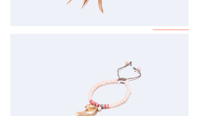 Fashion Pink Feather Decorated Bracelet,Fashion Bracelets
