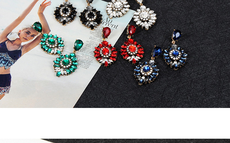 Fashion Black Water Drop Decorated Earrings,Drop Earrings