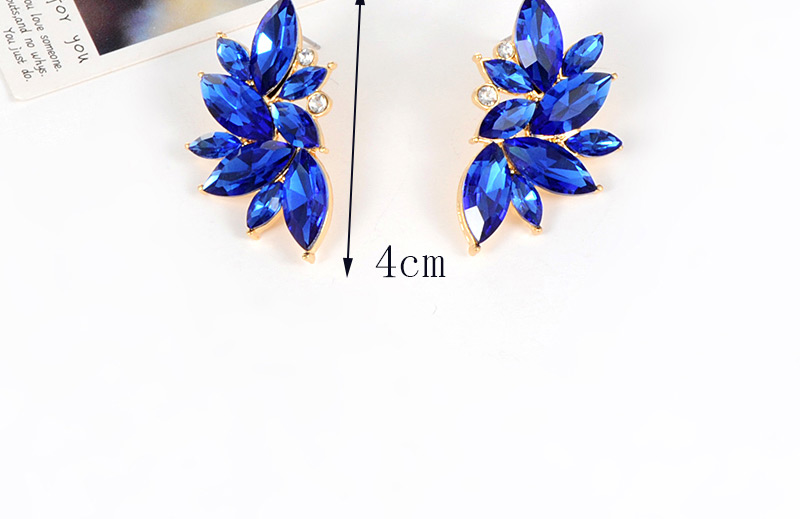 Fashion Multi-color Oval Shape Decorated Earrings,Stud Earrings
