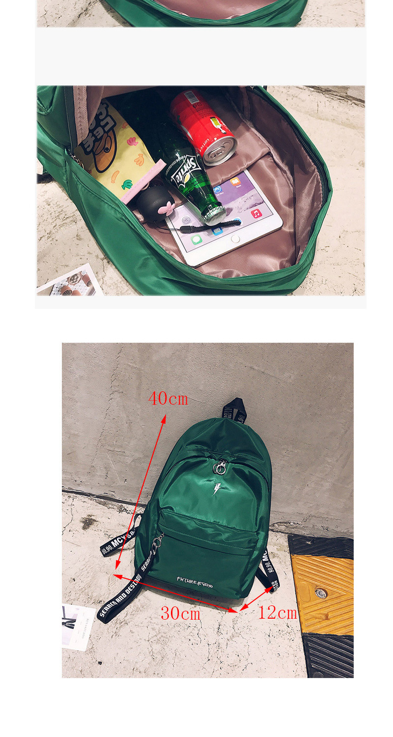 Fashion Green Letter Pattern Decorated Backpack  Nylon,Backpack