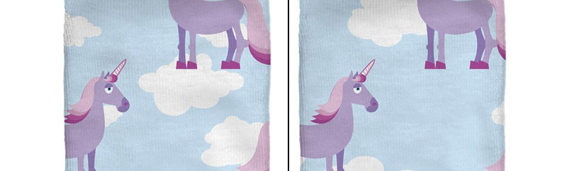 Trendy Blue+purple Unicorn Pattern Decorated Short Sock,Fashion Socks