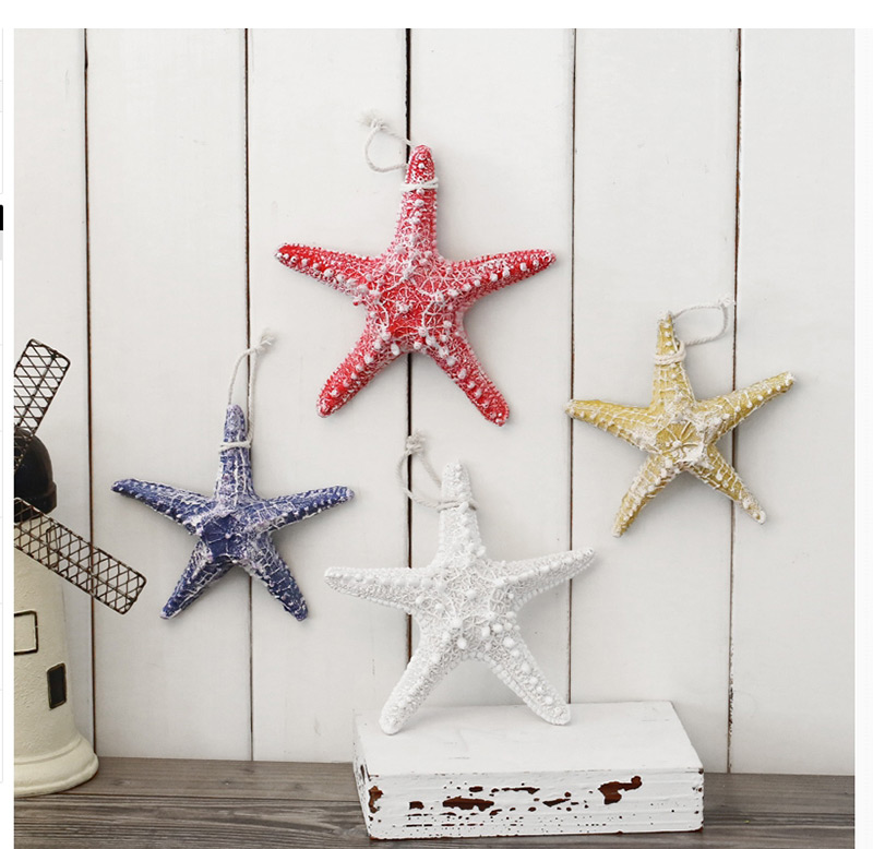 Fashion Plum Red Starfish Shape Decorated Hook Ornaments(middle),Household goods