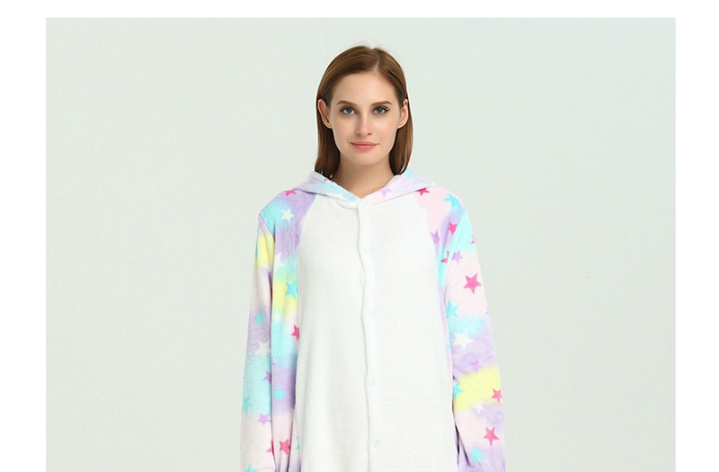 Trendy Multi-color Stars Pattern Decorated Siamese Pajamas,Cartoon Pajama