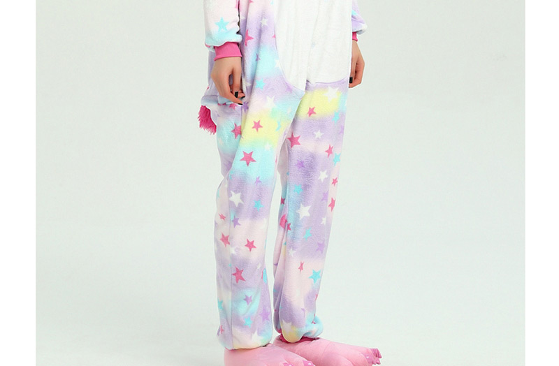 Trendy Multi-color Stars Pattern Decorated Siamese Pajamas,Cartoon Pajama