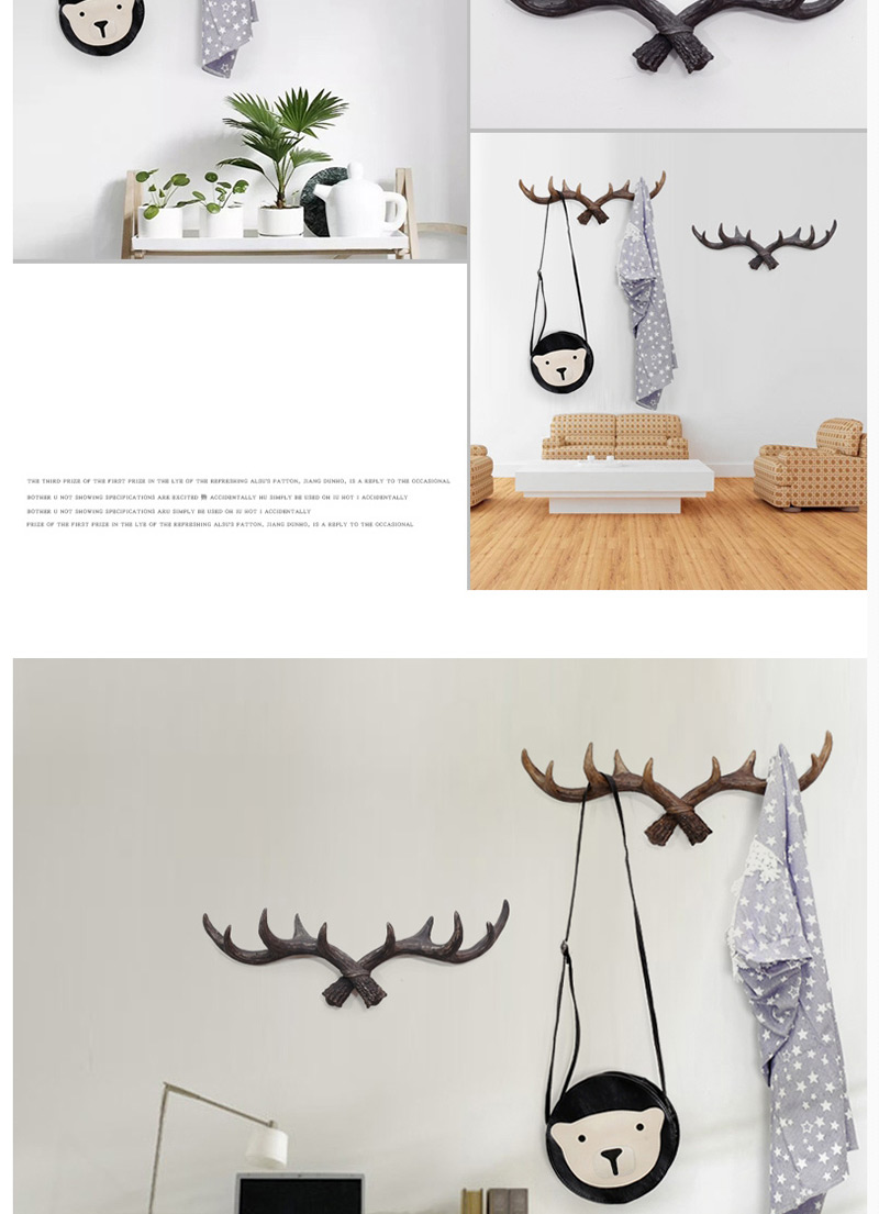 Fashion Yellow Antlers Shape Decorated Hook Ornaments,Home Decor