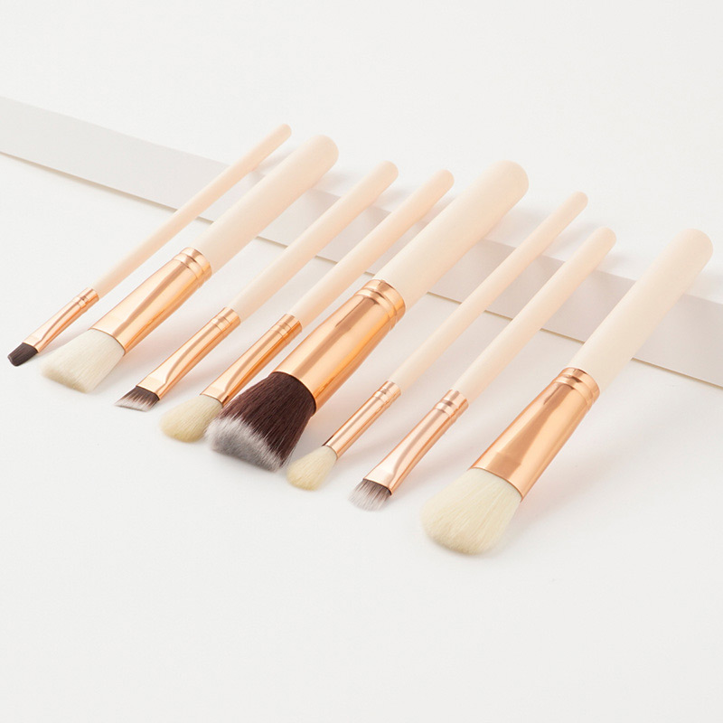 Fashion White Round Shape Decorated Makeup Brush(8pcs),Beauty tools