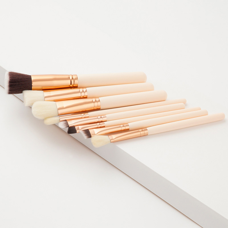 Fashion White Round Shape Decorated Makeup Brush(8pcs),Beauty tools