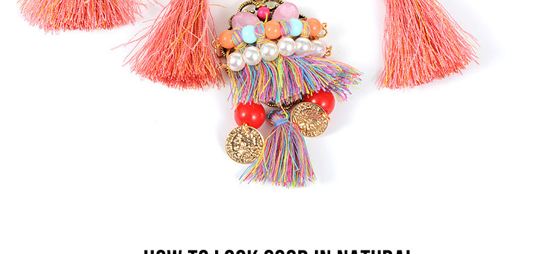 Fashion White+pink Pealrs&tassel Decorated Multi-layer Necklace,Beaded Necklaces