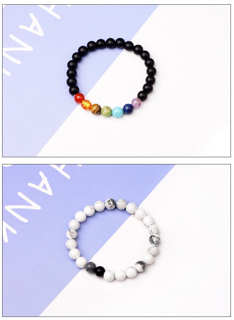 Fashion Multi-color Color Matching Decorated Beads Bracelet,Men