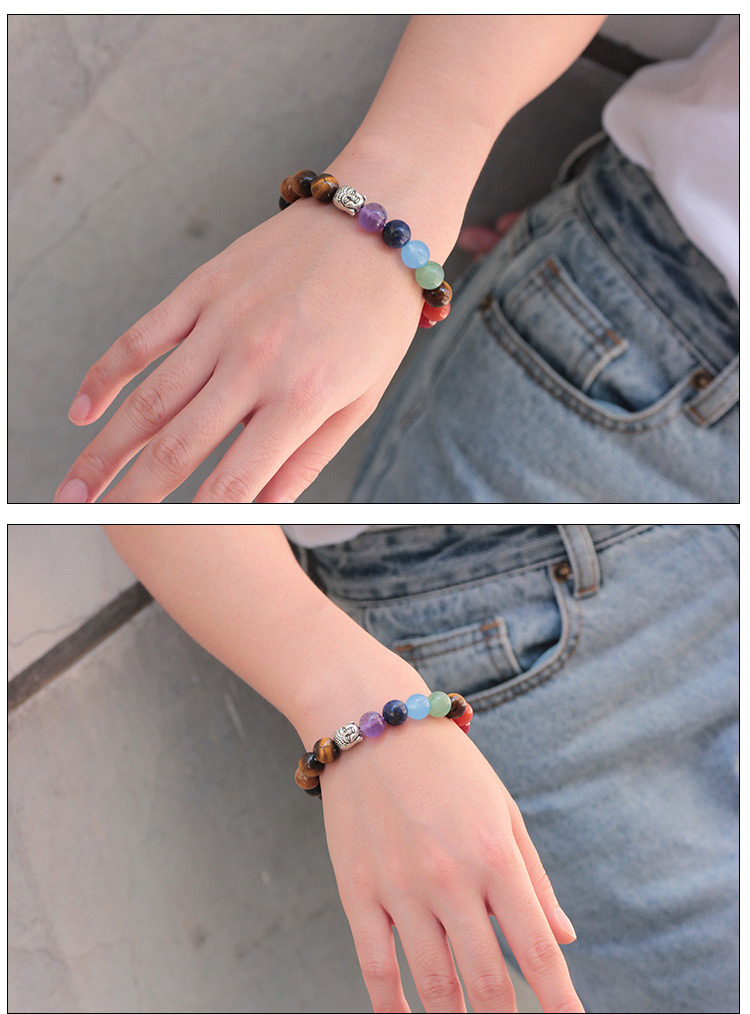 Fashion Multi-color Buddha Head&beads Decorated Bracelet,Fashion Bracelets