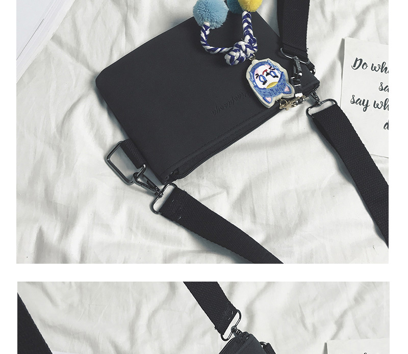 Fashion Black Cat Pendant Decorated Pure Color Shoulder Bag,Shoulder bags