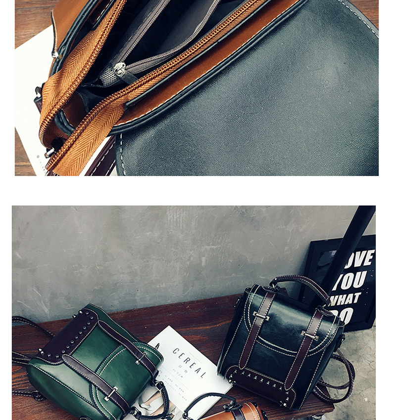 Fashion Black Rivet Decorated Simple Mini Backpack,Backpack
