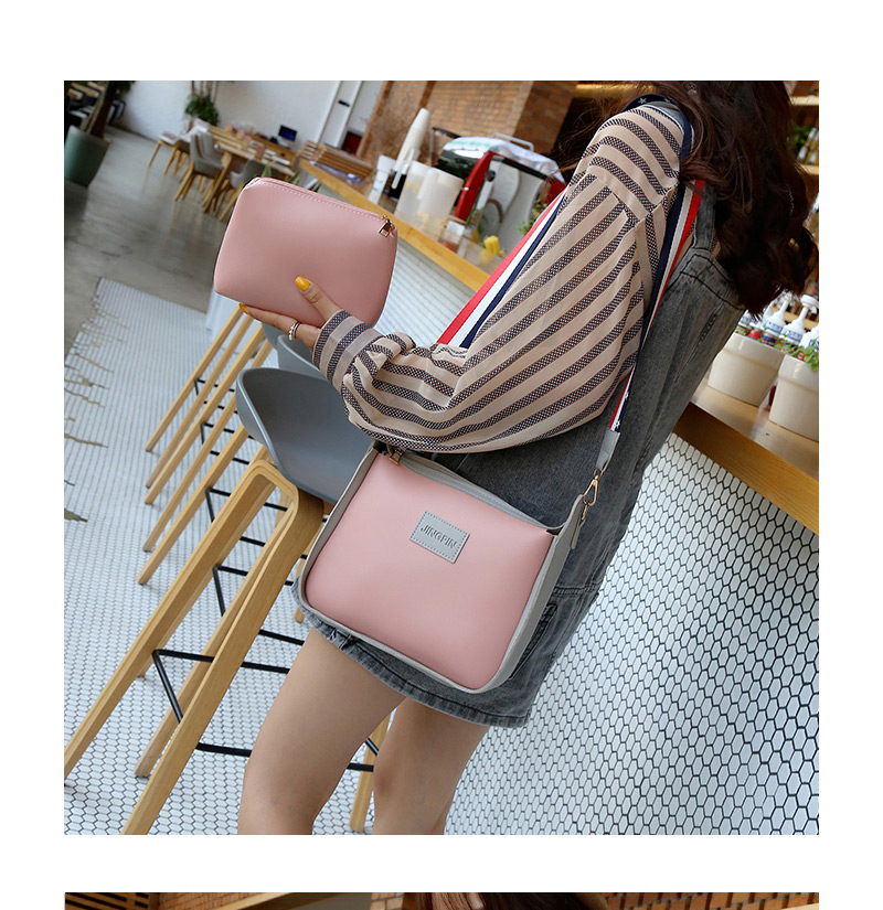 Fashion Pink Coloured Ribbon Decorated Shoulder Bag(2pcs),Shoulder bags