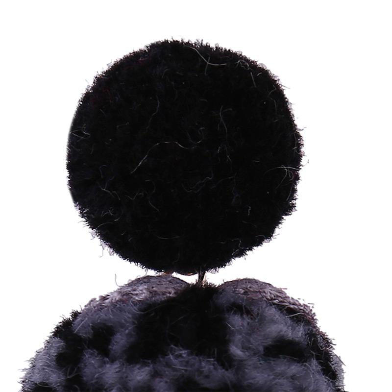 Fashion Black Fuzzy Balls Decorated Pom Earrings,Drop Earrings