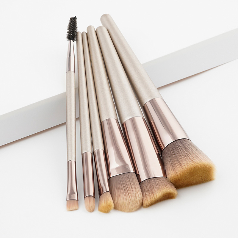 Fashion Champagne Pure Color Decorated Makeup Brush(6pcs),Beauty tools