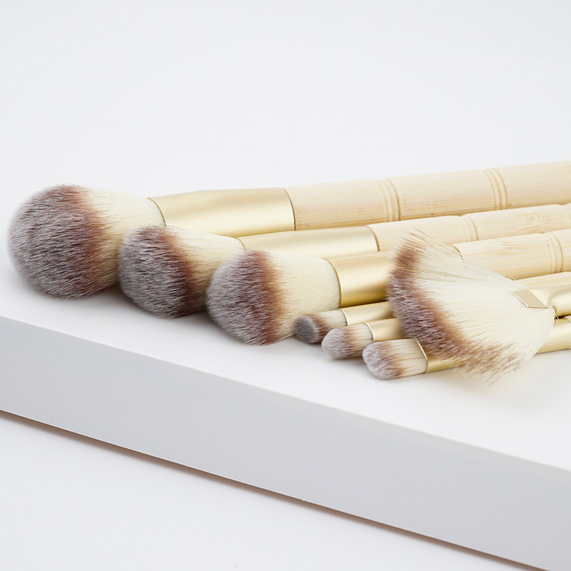 Fashion White Sector Shape Decorated Makeup Brush(7pcs),Beauty tools