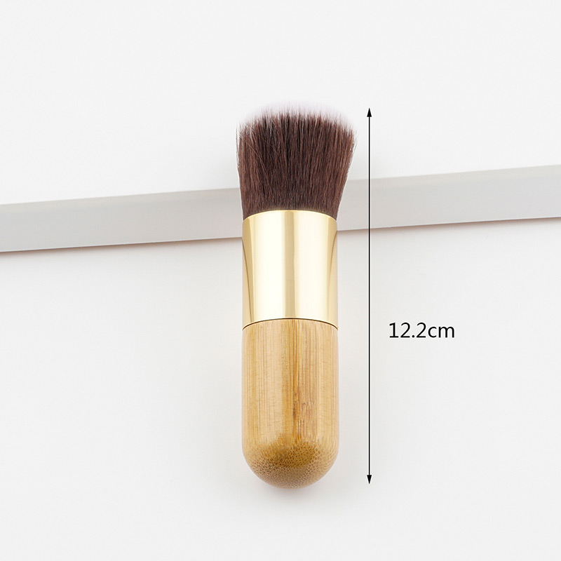 Fashion Gold Color Cylindrical Shape Decorated Makeup Brush(1pc),Beauty tools