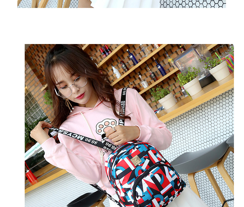 Fashion Multi-color Metal Square Shape Decorated Backpack,Backpack