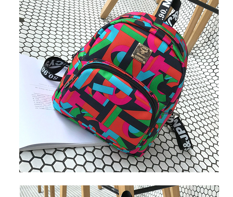 Fashion Plum-red Metal Square Shape Decorated Backpack,Backpack