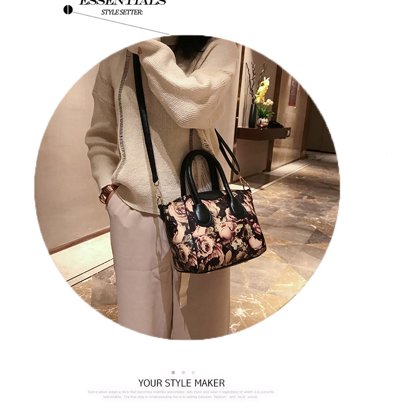 Elegant Black Narcissus Shape Decorated Bag,Handbags