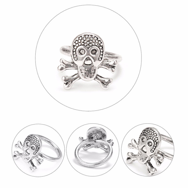 Personality Silver Color Skull Shape Decorated Ring,Fashion Rings