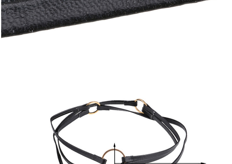 Elegant Black Circular Ring Decorated Multi-layer Choker,Multi Strand Necklaces