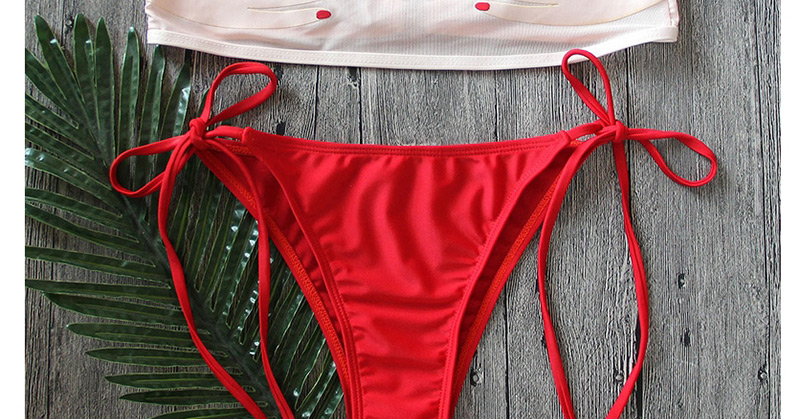 Sexy Red Palms Pattern Decorated Bikini,Bikini Sets