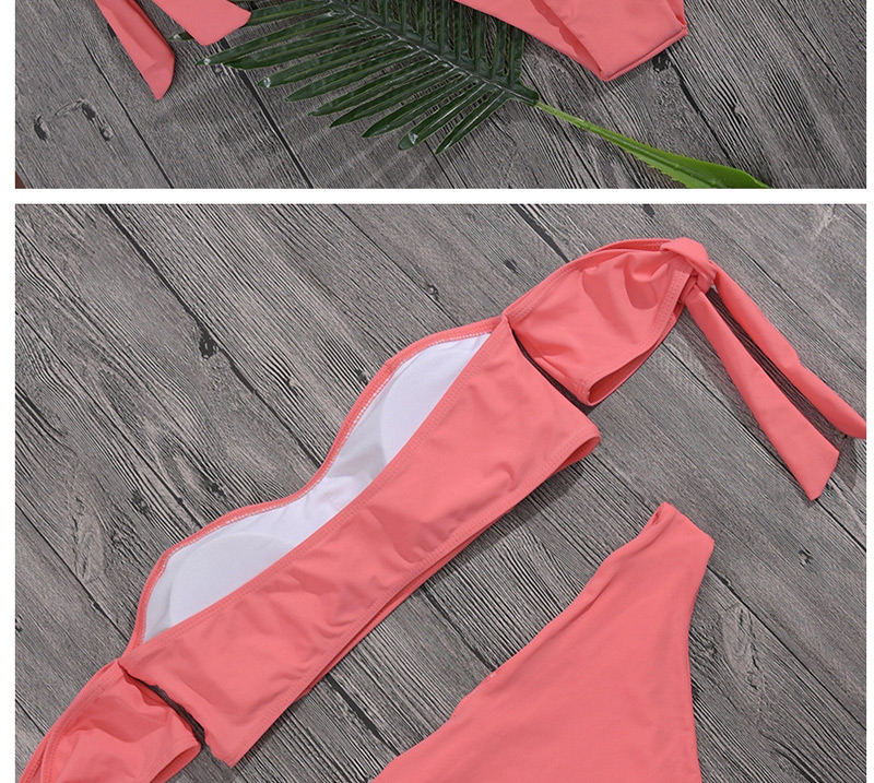 Sexy Black Off Shoulder Design Pure Color Bikini,Bikini Sets