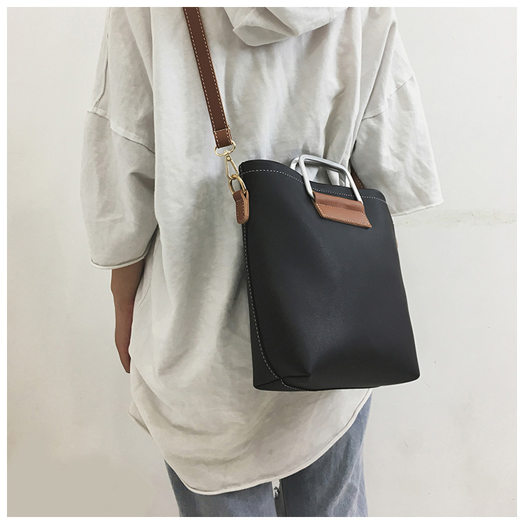 Vintage Black Square Shape Decorated Bag (2pcs),Handbags