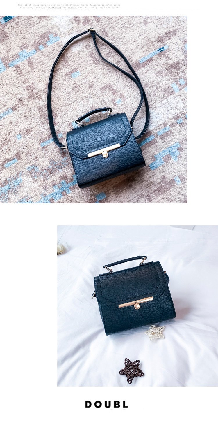 Fashion Gray Pure Color Decorated Shoulder Bag,Handbags