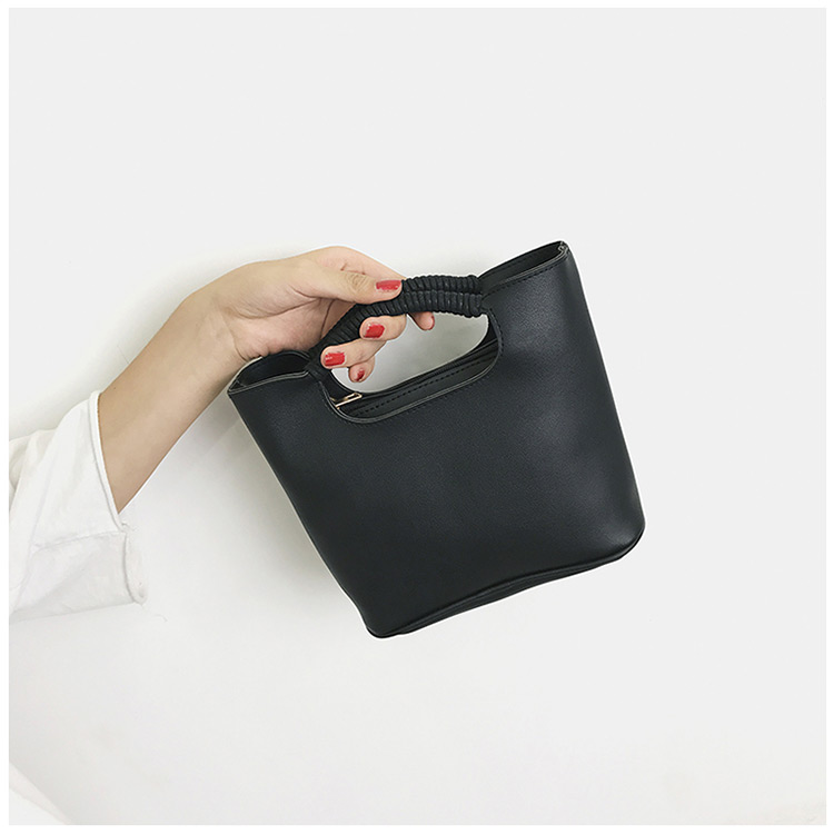 Fashion Black Pure Color Decorated Shoulder Bag(with Zipper),Handbags
